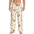 thumbnail image 2 of Goofa Squirrel Maple Leaves And Nuts Printed Soft Pajama Pants for Men, Wide Leg Comfy Casual Lounge Yoga Pants-Small, 2 of 9