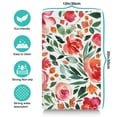 thumbnail image 5 of Colorful Extra Large Floral Dog Bowl Mat - Floral Print Pet Food Mat with Wildflower and Butterfly Illustration, 5 of 5