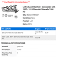 thumbnail image 2 of Left Exhaust Manifold - Compatible with 2007 - 2019 Chevy Silverado 3500 HD 2008 2009 2010 2011 2012 2013 2014 2015 2016 2017 2018, 2 of 2