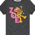 thumbnail image 3 of Sesame Street - Zoe With Flowers - Toddler and Youth Short Sleeve Graphic T-Shirt, 3 of 5