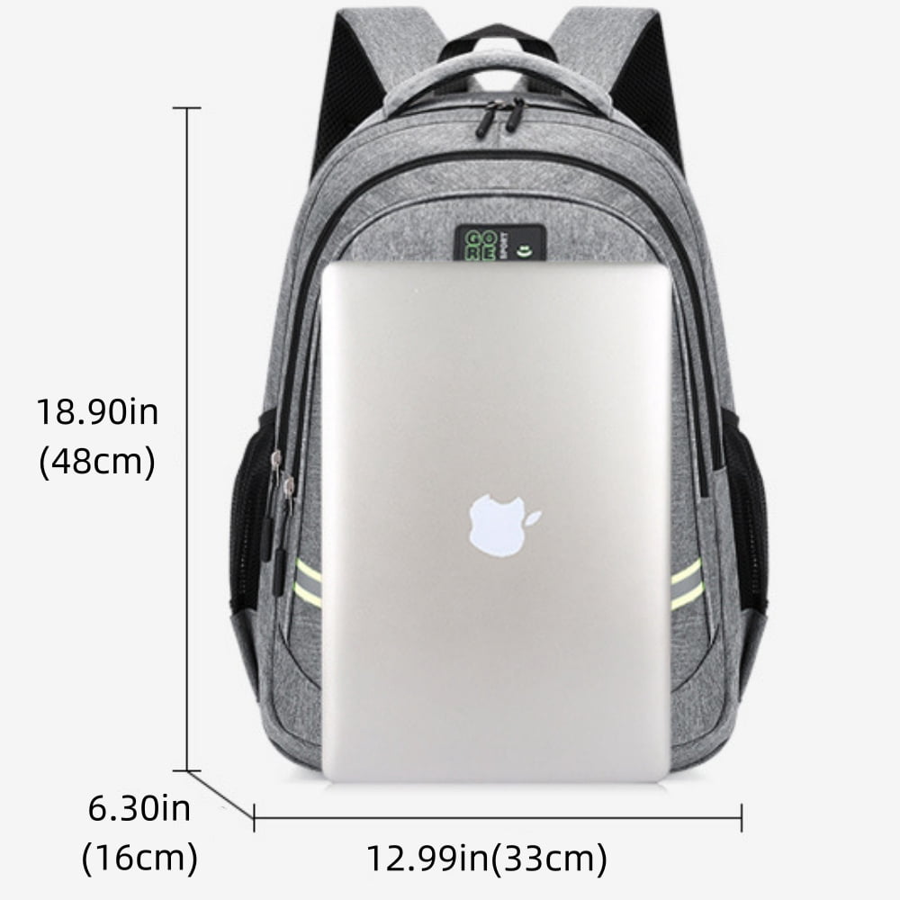 Tyethy Travel Laptop Backpack for Men Women, 15.6 Inch Business Slim Laptops Bag, College School Computer Bag Gifts, Gray