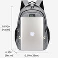 thumbnail image 4 of travel laptop backpack for men women, slim business backpack college school backpack fit 15.6" laptop, black, 4 of 6