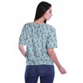thumbnail image 4 of Moomaya Blouse d'Été Boho à Manches Courtes en Rayonne Imprimée pour Femmes, 4 of 5
