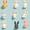 Green Cute Rabbits, variant on FORMRS 1-Subject Spiral Notebook 8" x 5" College Ruled 60 Refillable Sheet, 2 Pack, Cute Rabbits