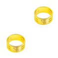 thumbnail image 4 of bedienty Knitting Rings Finger for Protection Thimble Adjustable Sewing Loop Specially-designed Crochet Tools for Home Yarn Crafts Thicken Fu Gold Ring 2Set, 4 of 6