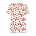 thumbnail image 5 of Patlollav Womens Blouses Print Square Neck Short Sleeve Buttons Tops, 5 of 6