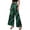 #179-Green, variant on Wide Leg Pants for Women, High Waist Leaf Print Elastic Waist Trousers, Loose Fit Casual Long Pants for Spring Summer and Daily Wear