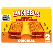Lunchables Crispy Grilled Cheesies, Original American Cheese Sandwich, 2 Pack Regular