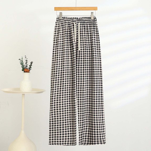 Taylonsss Women's Lightweight Printed Pants Elastic Waist Loose Fit Casual Comfortable Breathable Home Outdoor Wear Spring Summer Fashion