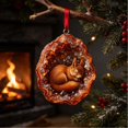 thumbnail image 2 of Pxyqht Animal Theme Print Acrylic Christmas Hanging Trinket Light Weight Pendant Tree Wreath Wall Ornament For Household Indoor Xmas Party Interior Styling, 2 of 5