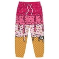 thumbnail image 3 of Kiijoy Little Girls Sweatpants Kids Ice-Cream Print Drawstring Active Pants, Sizes 6-7, 3 of 3