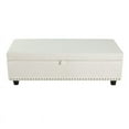 thumbnail image 3 of 50" Wide Tufted Rectangle Storage Ottoman with Storage - Creamy Beige, 3 of 4