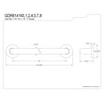 thumbnail image 2 of Kingston Brass GDR814168 Silver Sage 16-Inch X 1-1/4-Inch OD ADA Grab Bar, Brushed Nickel, 2 of 2