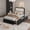Black + White, variant on Senfot TWIN Velvet Upholstered LED Bed Frame with Storage Drawers and Adjustable Headboard, Princess Platform Bed with Heavy Duty Metal Support, No Box Spring Needed