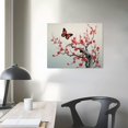 thumbnail image 3 of Nawypu Plum Blossom Canvas Wall Art for Living Room Wall Decoration Canvas Print Picture Framed Artwork Ready to Hang for Home Kitchen Bedroom , Chinese Style Plum Flower Butterfly Pattern, 3 of 4
