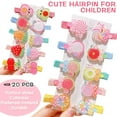 thumbnail image 4 of PENGXIANG 20 Pcs Girls Hair Clips Barrettes,1.5Inch Lovely Animal Fruit Printed Pattern Metal Lined Alligator Hair Clips Cartoon Design Hairpins for Kids Teens Pets (Fruit& Lollipop), 4 of 7