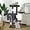 Gray, variant on 36" Cat Tree Tall Cat Tower for Indoor Cats Condo Cat Climber w/Scratching Post Cats Climbing Stand w/Plush Top Perch Cat Playhouse Cat Activity Trees w/Hammock, Dark Gray
