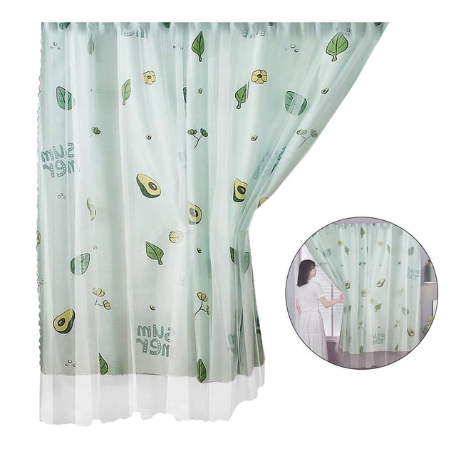 Cortina de malla de tul autoadhesiva, oscurecimiento, luz filtrante, pantalla de ventana, cortinas opacas para dormitorio, patio, decoración para hogar Estilo 3 2x8M perfecl cortina de ventana