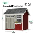 thumbnail image 3 of Little Cottage Co. 8x8 Colonial Pinehurst Shed with Operable Window, Outdoor Wood Storage Do-It-Yourself Precut Kit, 3 of 13