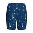 thumbnail image 5 of Easygdp Lighthouses and Anchors Men's Short Pajama Pants, Sleep Shorts, Household Pants, Casual Pants with Pockets - Large, 5 of 9