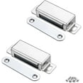 thumbnail image 1 of Kitchen Cabinet Magnets Closure ® 2 Pack Cabinet Magnetic Catch Cupboard Door Magnets Heavy Duty 15 lbs Metal RV Drawer Latch Closet Closing Stainless Steel Shutter Hardware Closer-Silver, 1 of 5