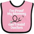 thumbnail image 3 of Inktastic Proof Mommy Cant Resist Doctor Dad Boys or Girls Baby Bib, 3 of 4
