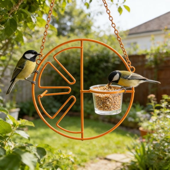 Oriole Bird Feeder for Outdoors Jelly and Oranges,2026 New Orange Fruit Oriole Jelly Bird Feeder,Outdoor Garden Metal Hanging Drinking Grape Jelly Container Hummingbird Feeder, Easy to Install