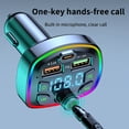 thumbnail image 2 of Lecteur MP3 Bluetooth 5.0 FM Transmetteur PD 18W Type-C Double USB 4.2A Chargeur Rapide Rétroéclairé LED Lumière Ambiance Lecteur Musique Sans Perte, 2 of 4