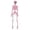 CC2-Pink, variant on Halloween Disco Skelton Retro Party Decoration, Funky Skeleton Display Figure for Halloween Shelf, Entry Table, Office Desk, Bar Setup, Dance Theme Room, Photo Booth, and Seasonal Decor Accent