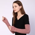 thumbnail image 2 of Yoyauz Women's Long Fingerless Gloves Arm Warm Knit Thumbhole Stretch, 2 of 6