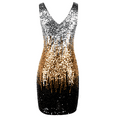 thumbnail image 6 of PrettyGuide Women's Sequin Cocktail Dress V Neck Bodycon Glitter Party Dress, 6 of 8