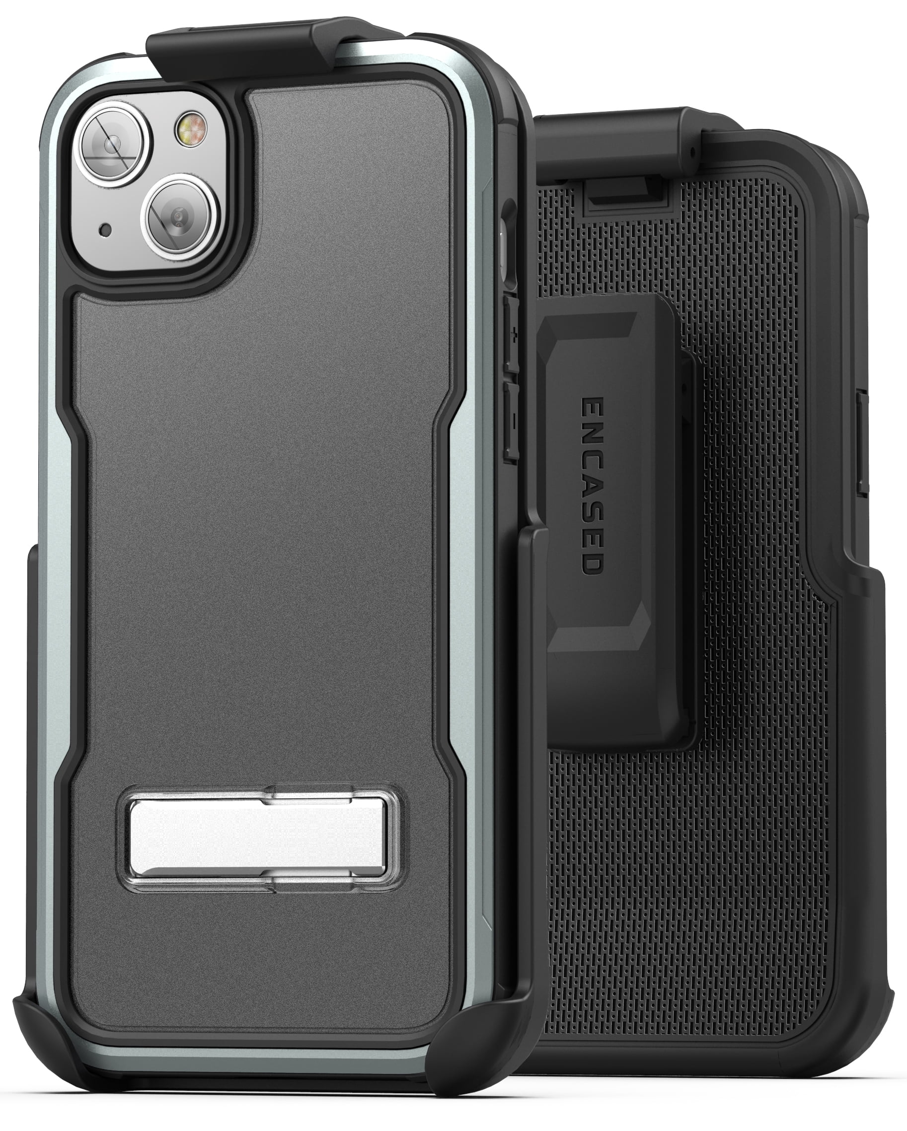Encased Exos-Armor Designed for iPhone 14 PLUS Case with Belt Clip Holster  and Durable Metal Kickstand (Gray) - Walmart.com