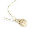 thumbnail image 3 of Everly Women's Cultured Pearl and Diamond 14k Yellow Gold Necklace, 3 of 5