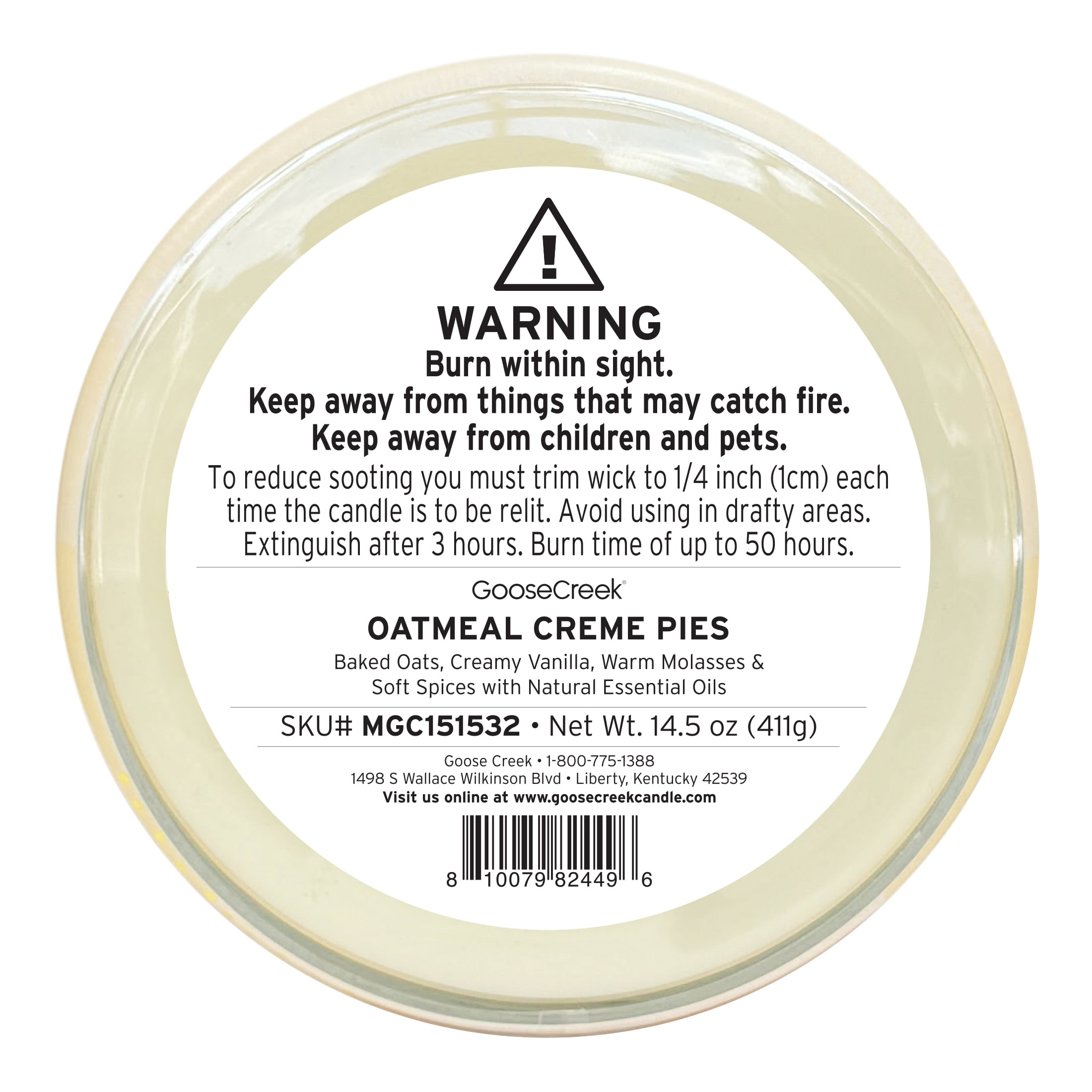 (2 pack) Goose Creek 3-Wick Little Debbie Oatmeal Cream Pies Scented Jar Candle, 14.5oz.