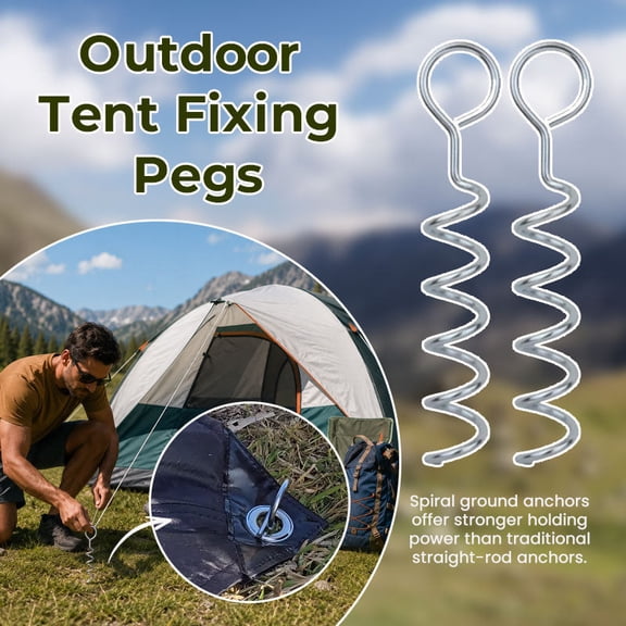 Screw Ground Anchors, Heavy Duty Outdoor Tent Stakes for Trampoline Canopy Tarp Camping Shelter Tie Down