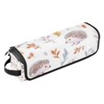 thumbnail image 2 of Hair Tool Organizer Bag with Heat Resistant Mat Removable Travel Storage Case for Hot Air Brushes Curling Irons Watercolor Hedgehogs Pattern, 2 of 8