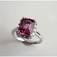 thumbnail image 3 of 2.50Ct Emerald Cut Simulated Pink Ruby Women's Ring 14K White Gold Plated, 3 of 4