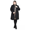 thumbnail image 1 of Abrigo largo de cuello Mao Roman Fashion /Tallas Extras, 3011 (Negro) negro 42, 1 of 6