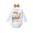 thumbnail image 4 of Baby Girls My First Thanksgiving Outfits 3M 6M 12M 18M Long Sleeve Romper Bodysuit Tulle Tutu Skirt Set Party Cosplay Dress, 4 of 10