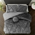 thumbnail image 5 of Posh Living Baxter 5pc King/California King Comforter Set Grey, 5 of 9