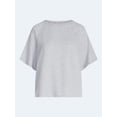 thumbnail image 6 of Joyspun Women's French Terry Knit Sleep Top with Short Sleeves, Sizes XS-3X, 6 of 6