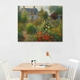 thumbnail image 2 of JRXY  Vintage Canvas Wall Art for Living Room,Framed Wall Decor, Monet Flower Garden Wall Art Prints, Scenery Pictures Artwork for Wall, Landscape Painting for Bathroom, Farmhous 20x16in, 2 of 4