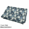 thumbnail image 5 of Colorful Floor Pillow Lounger Cover, Denim Motif Background with Several Sewing Simplistic Abstract Design, Nap Mat Printed Fabric Case for 5 Pillows, 88" x 36", Pale Blue Blue, by Ambesonne, 5 of 5