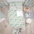 thumbnail image 2 of Designart 'Pattern with Cute Unicorns and Clouds' Moderno juego de cama infantil -, 2 of 3