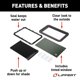 thumbnail image 3 of Kit de ventanas Lippert Components 806621, pantalla fina para autocaravana, color negro, 3 of 8