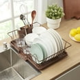 thumbnail image 5 of Sweet Home Collection 3-Piece Kitchen Sink Dish Drainer Set- Bronze, 5 of 5