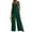Green, variant on ZZwxWA Womens Casual Jumpsuits Front Pocket Elasticity Straps Loose Overalls One Piece Sleeveless Wide Leg Pant Romper
