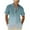 Navy, variant on Mens Gradient Linen Shirts Casual Button Down Short Sleeve Beach Summer Shirts