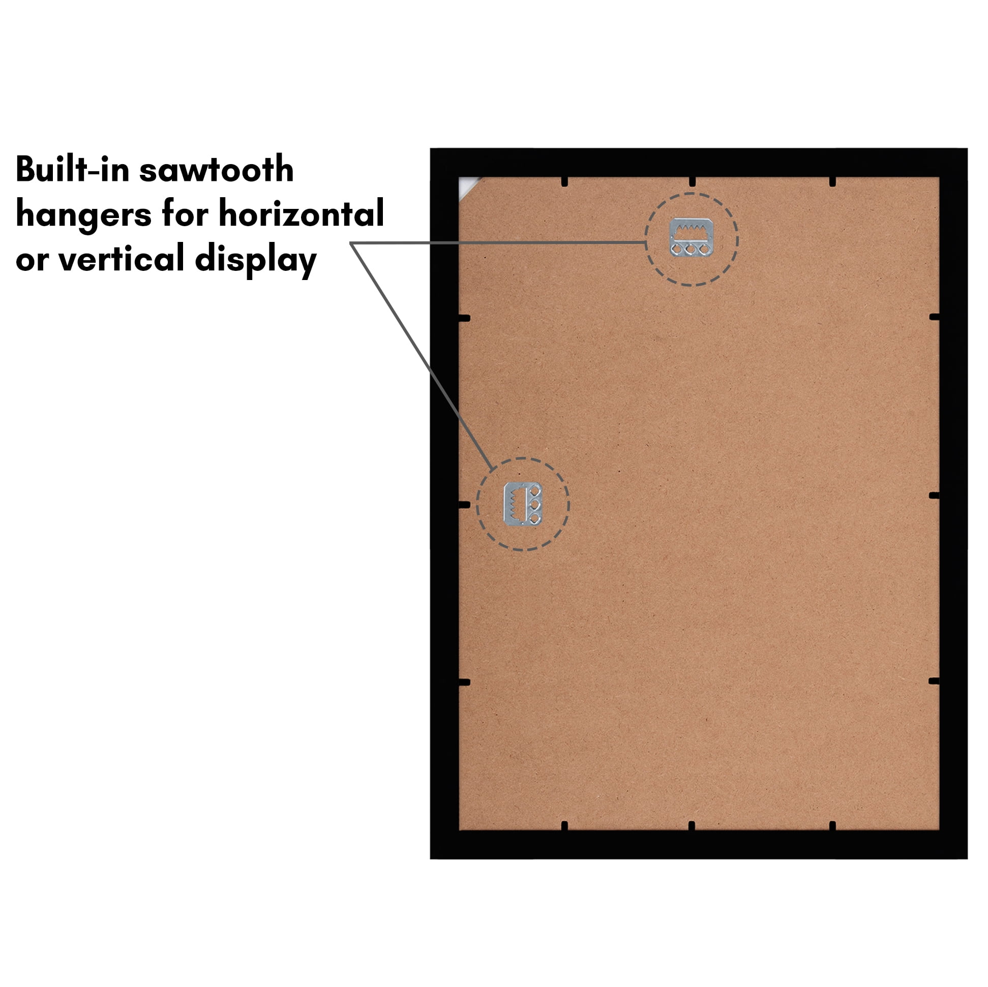 Americanflat 12x16 Picture Frame with Shatter-Resistant Glass with 8x12 Mat 2 Pack Display Photo Wall - Black
