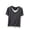 A334 Dark Gray, variant on Short Sleeve Tops for Women Casual Two Layer Look Ribbed T-Shirt V Neck Short Sleeve Summer Tops Contrast Trim Slim Fit Tee Lightweight Versatile Daily Basic Shirt XXL